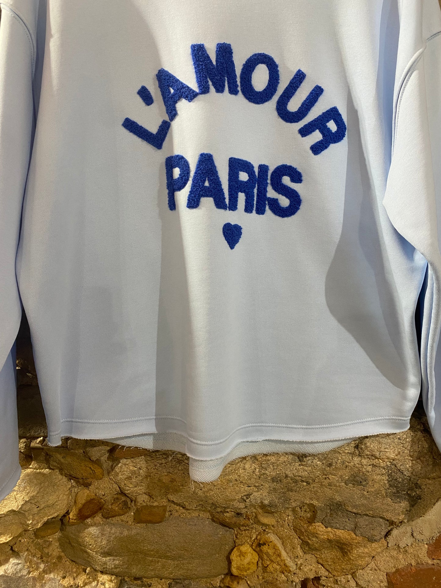Felpa L’Amour Paris azzurro