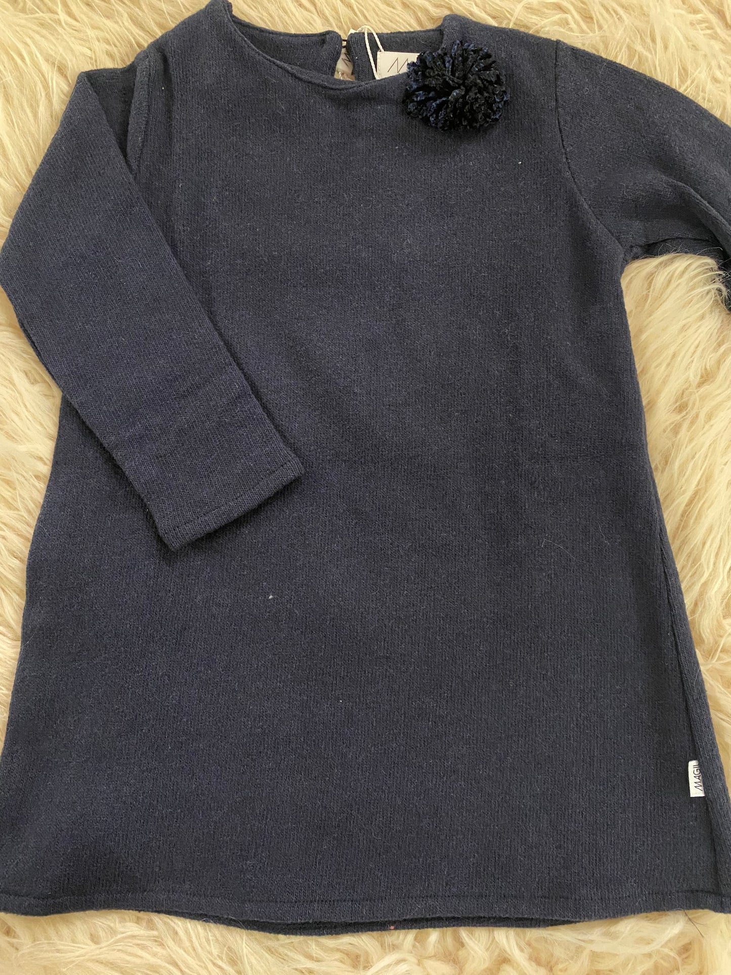 Abito caldo cotone colore blu