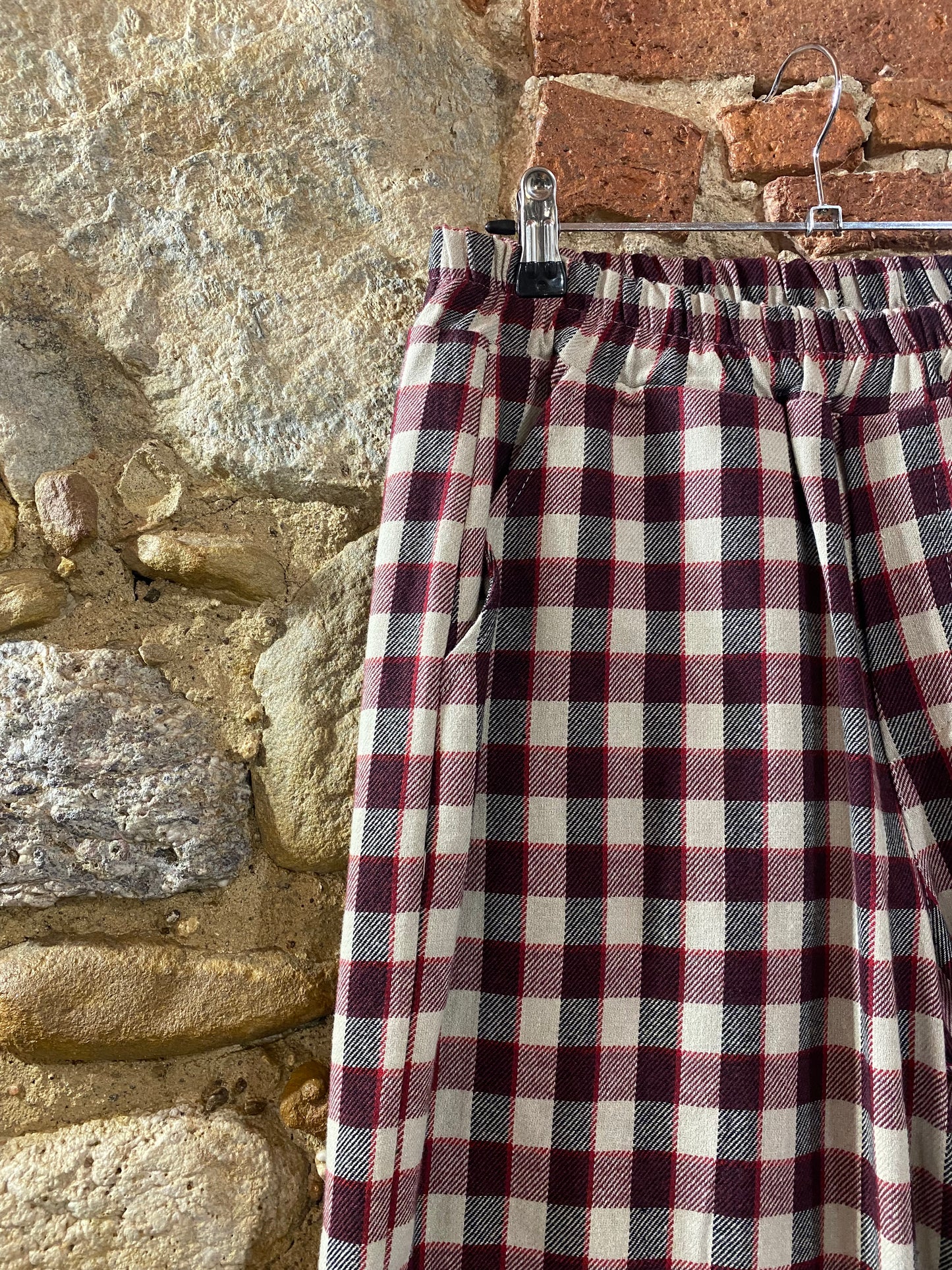 Pantalone Artù check bordeaux