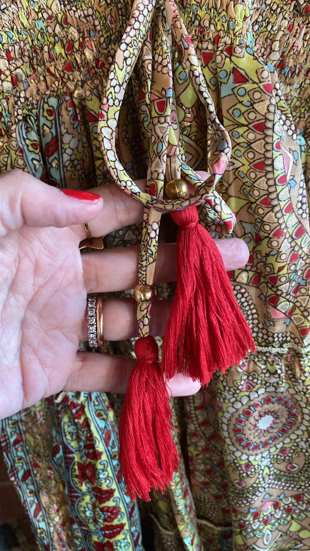 Abito Amarea multicolor rosso