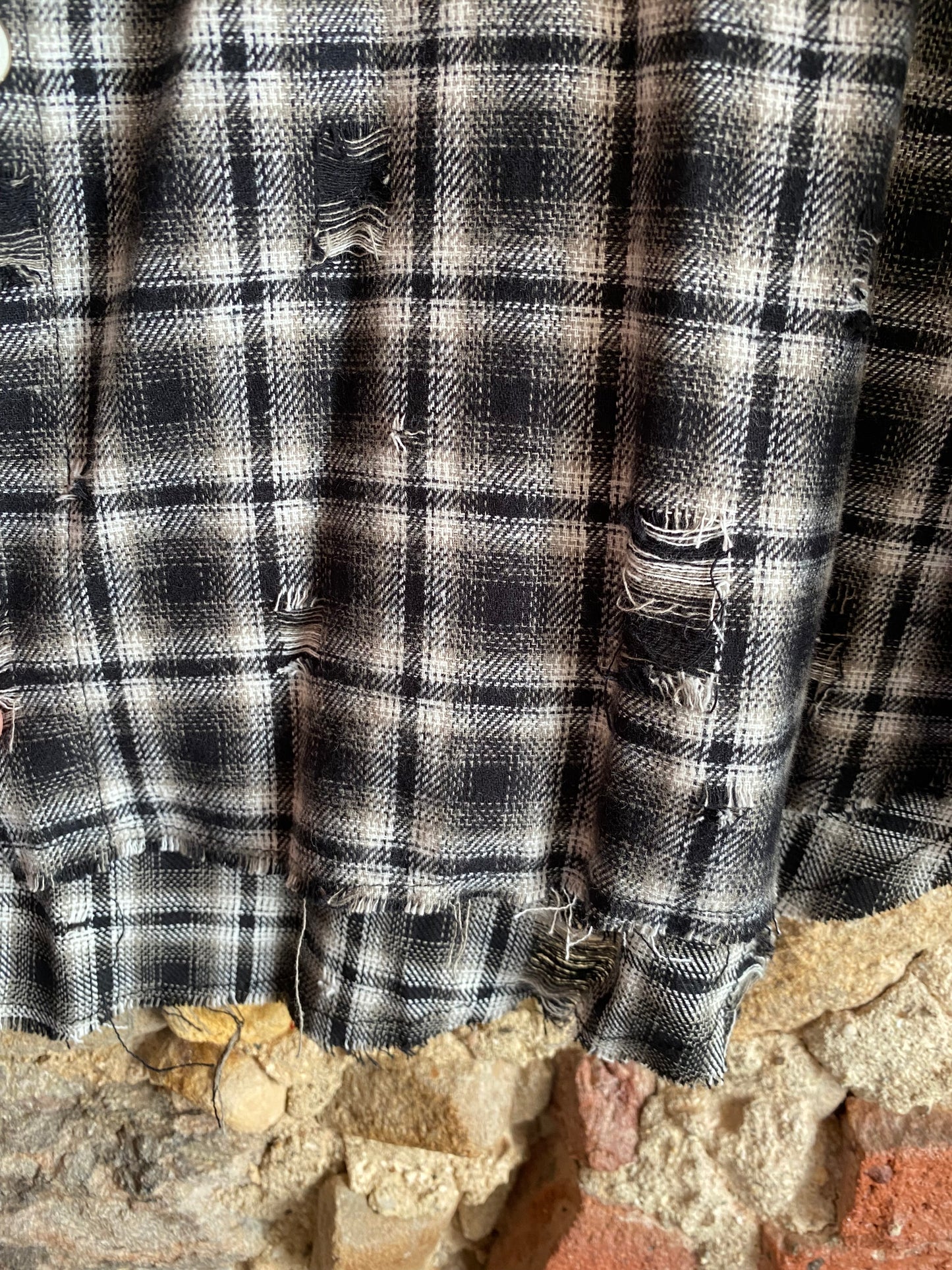 Camicia Mind check black grey