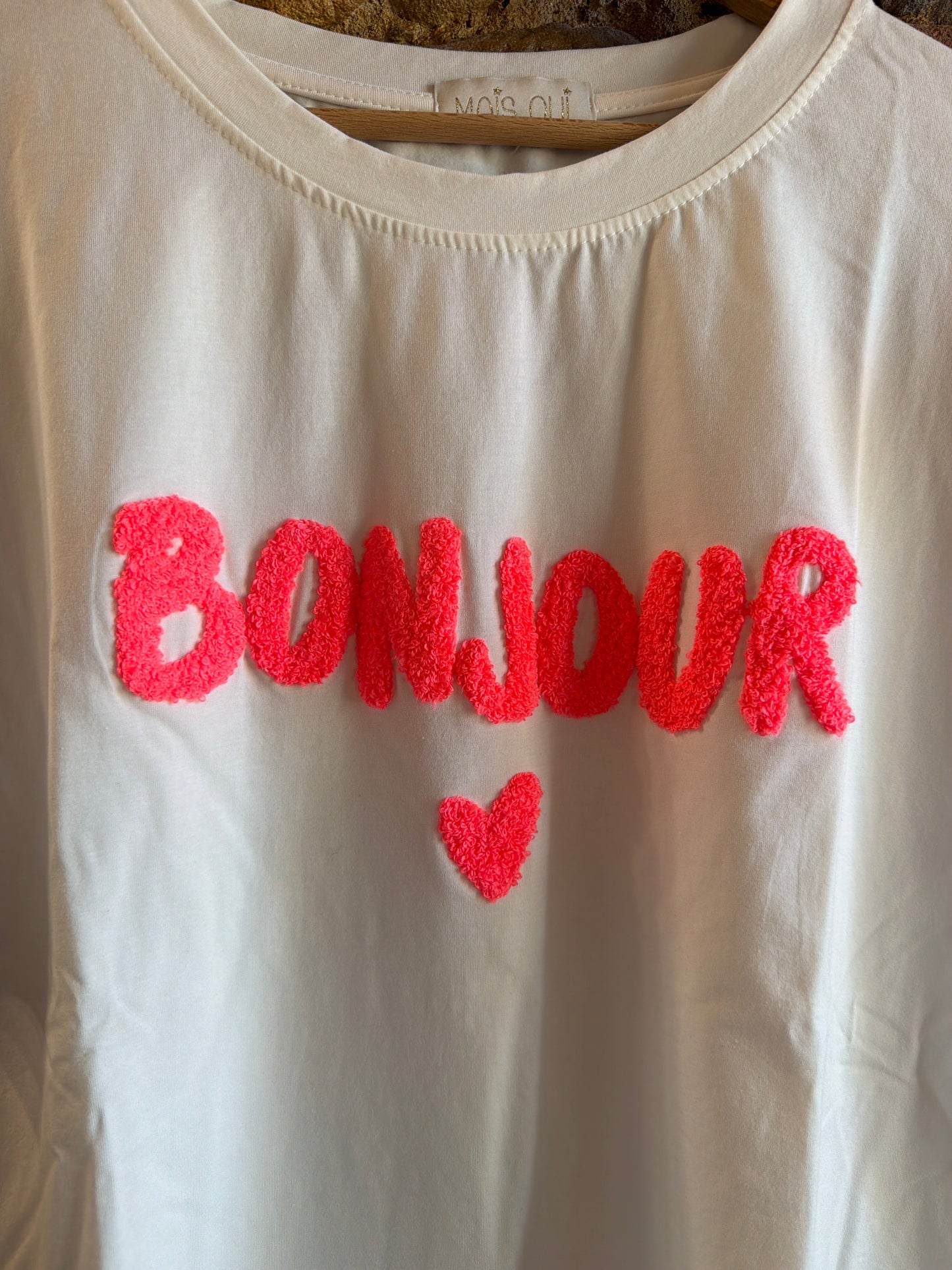 T-shirt Bonjour milk