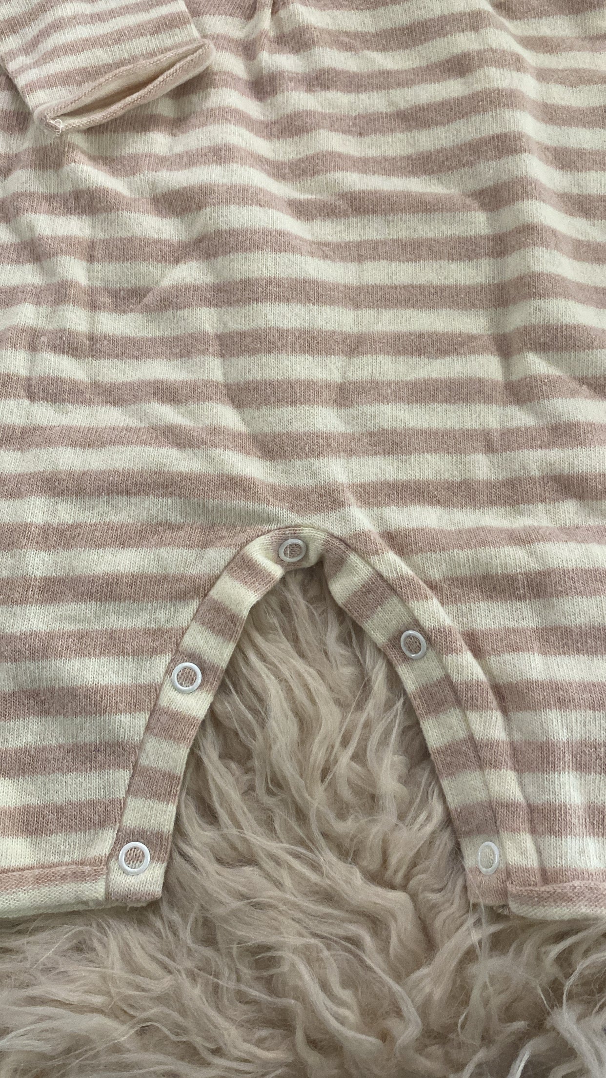 Tutina intera caldo cotone panna e rosa