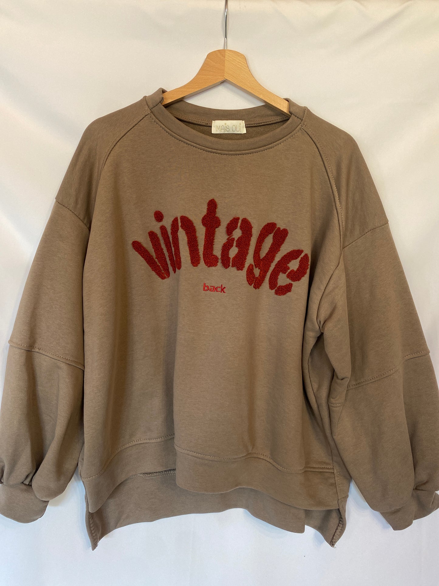 Felpa Vintage tortora