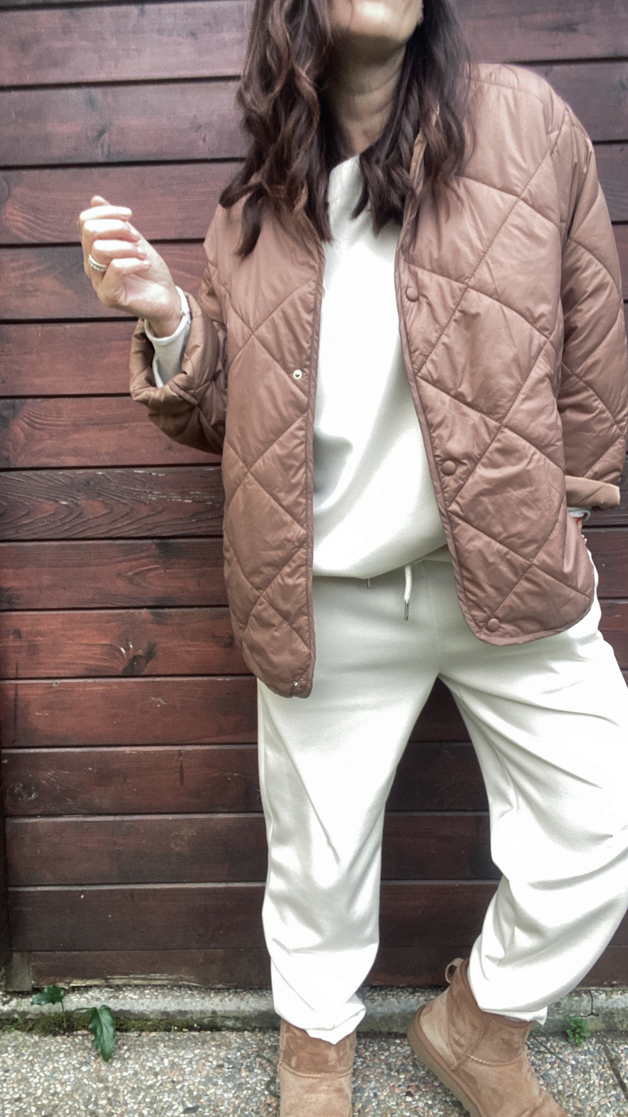 Giacca trapuntata Noè caffè