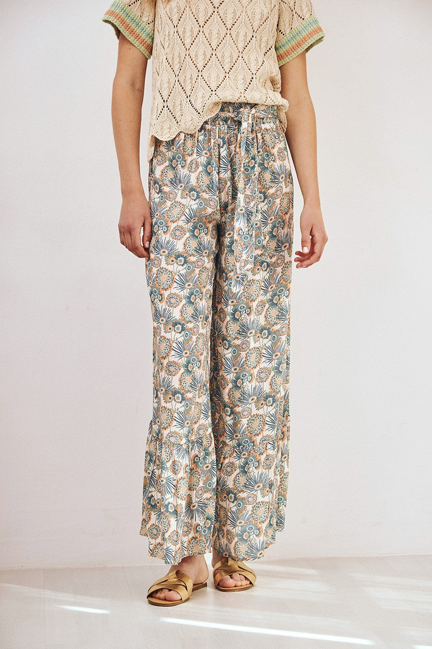 Pantaloni stampa fiori