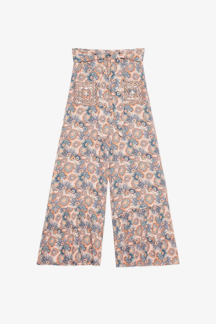 Pantaloni stampa fiori