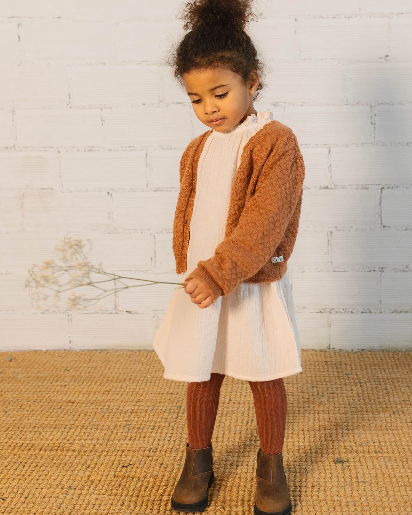 Cardigan traforato colore terracotta