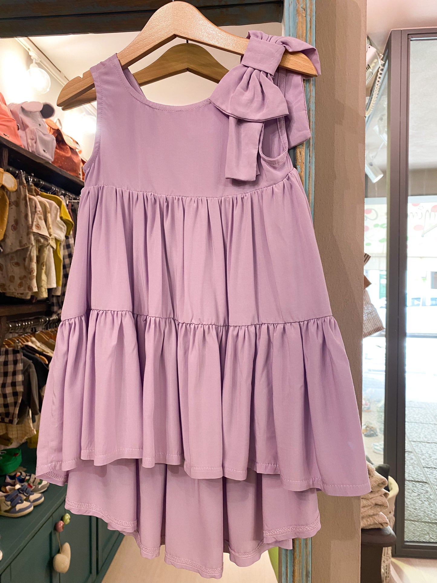 MAGIL abito bambina viscosa colore lavanda