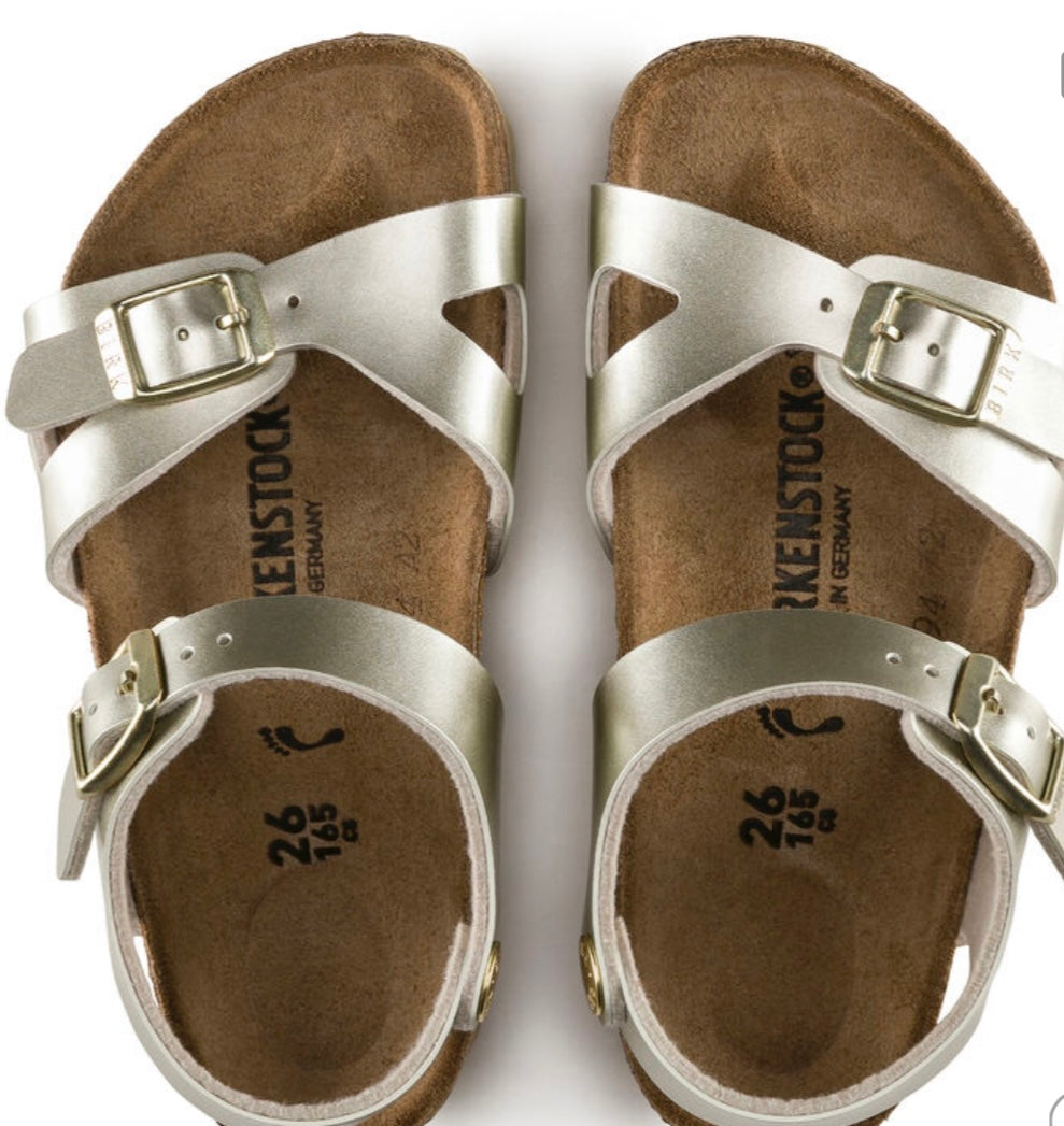 BIRKENSTOCK Rio sandalo bambina metallic gold