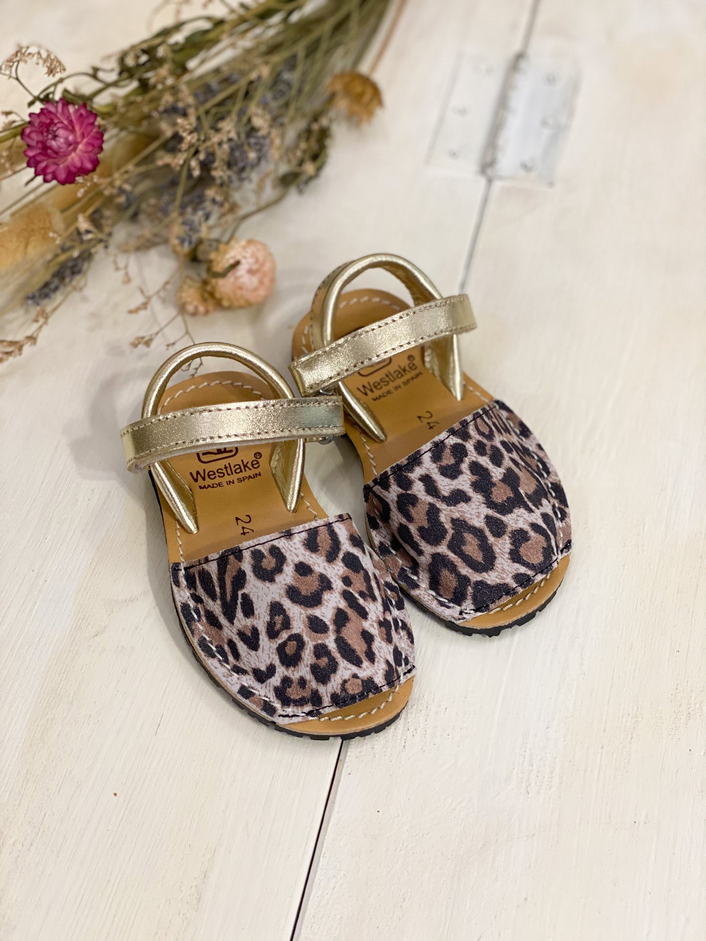 MINORCHINA in pelle fantasia animalier e oro