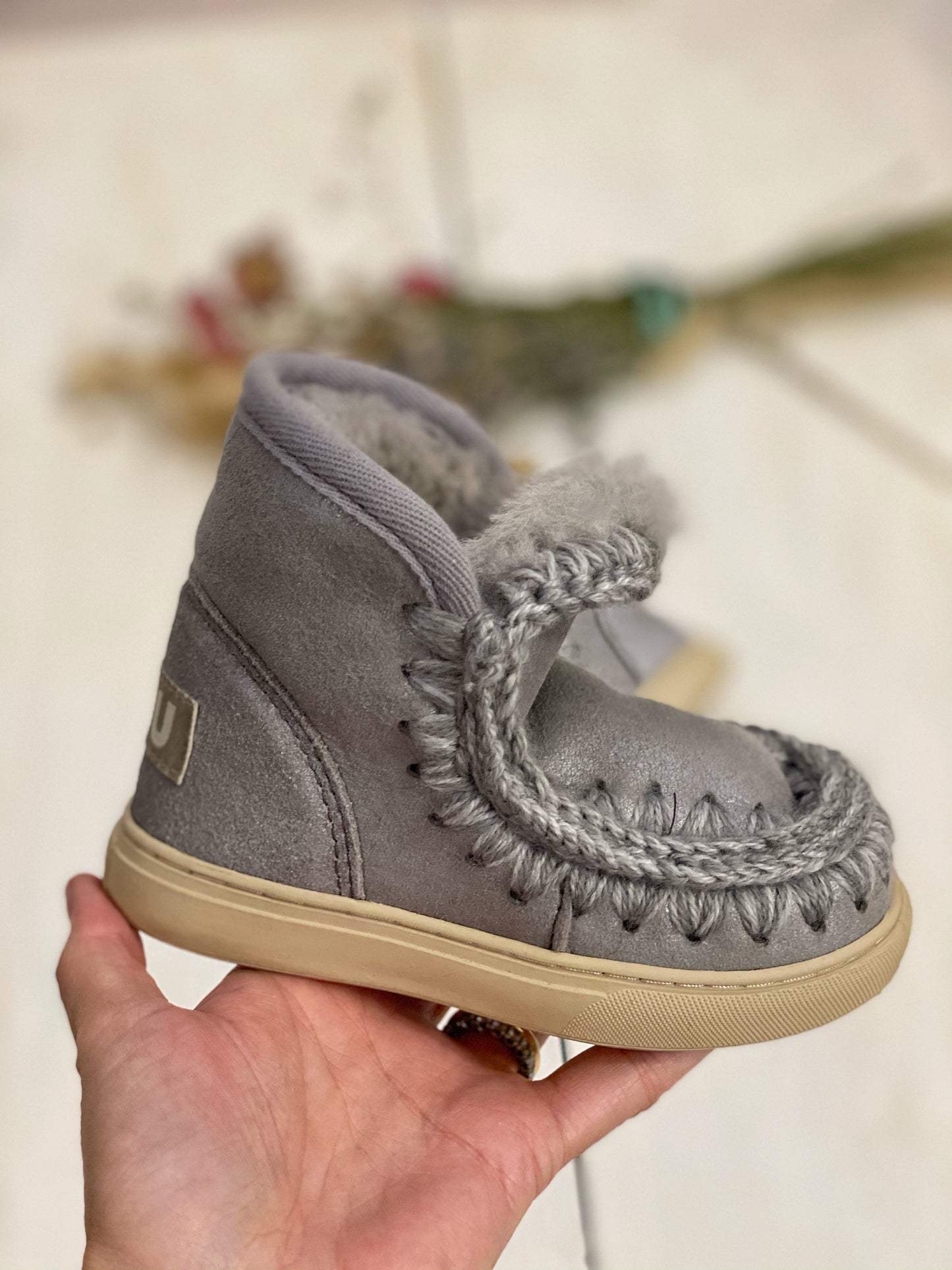 Mou eskimo sneakers kid grigio perlato