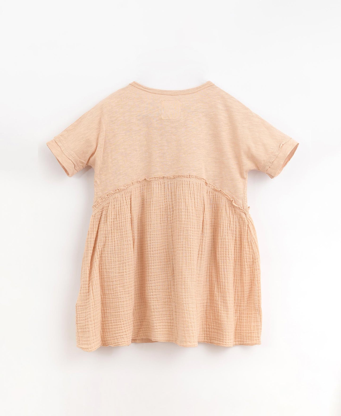 Abito bambina in cotone organico e mussola colore rosa