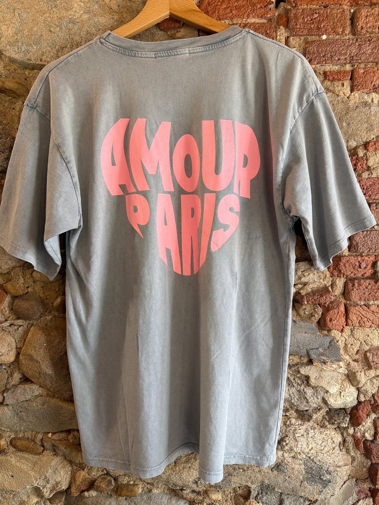 T-Shirt Amour Paris grigia