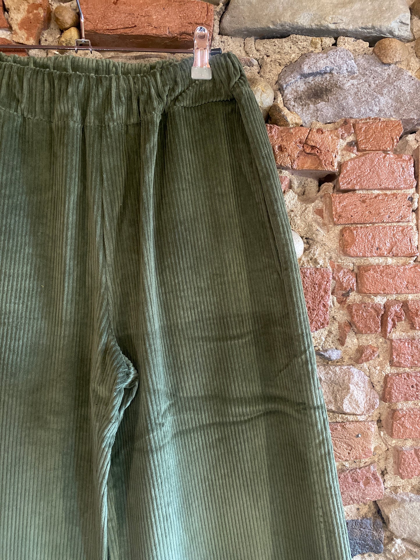 Pantalone velluto verde