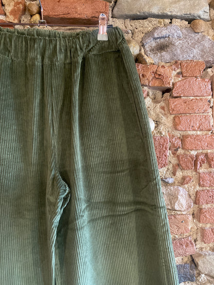Pantalone velluto verde