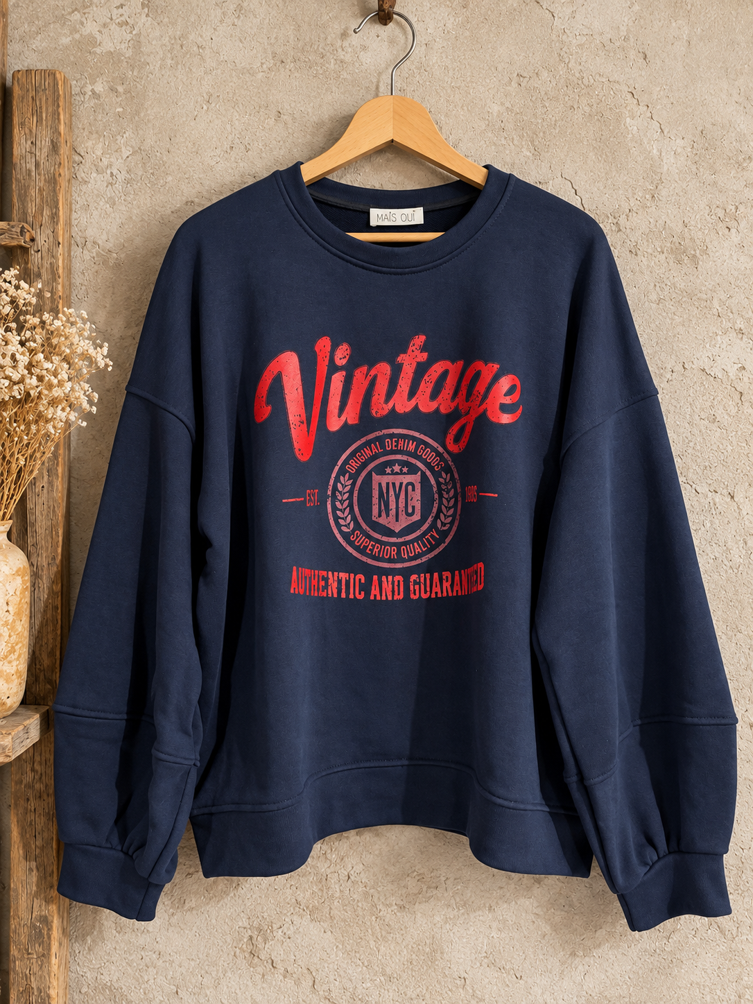 Felpa Vintage Navy