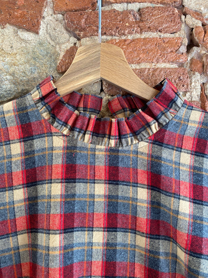 Camicia Andrea check grey beige bordeaux