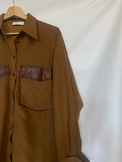 Camicia Cow tabacco