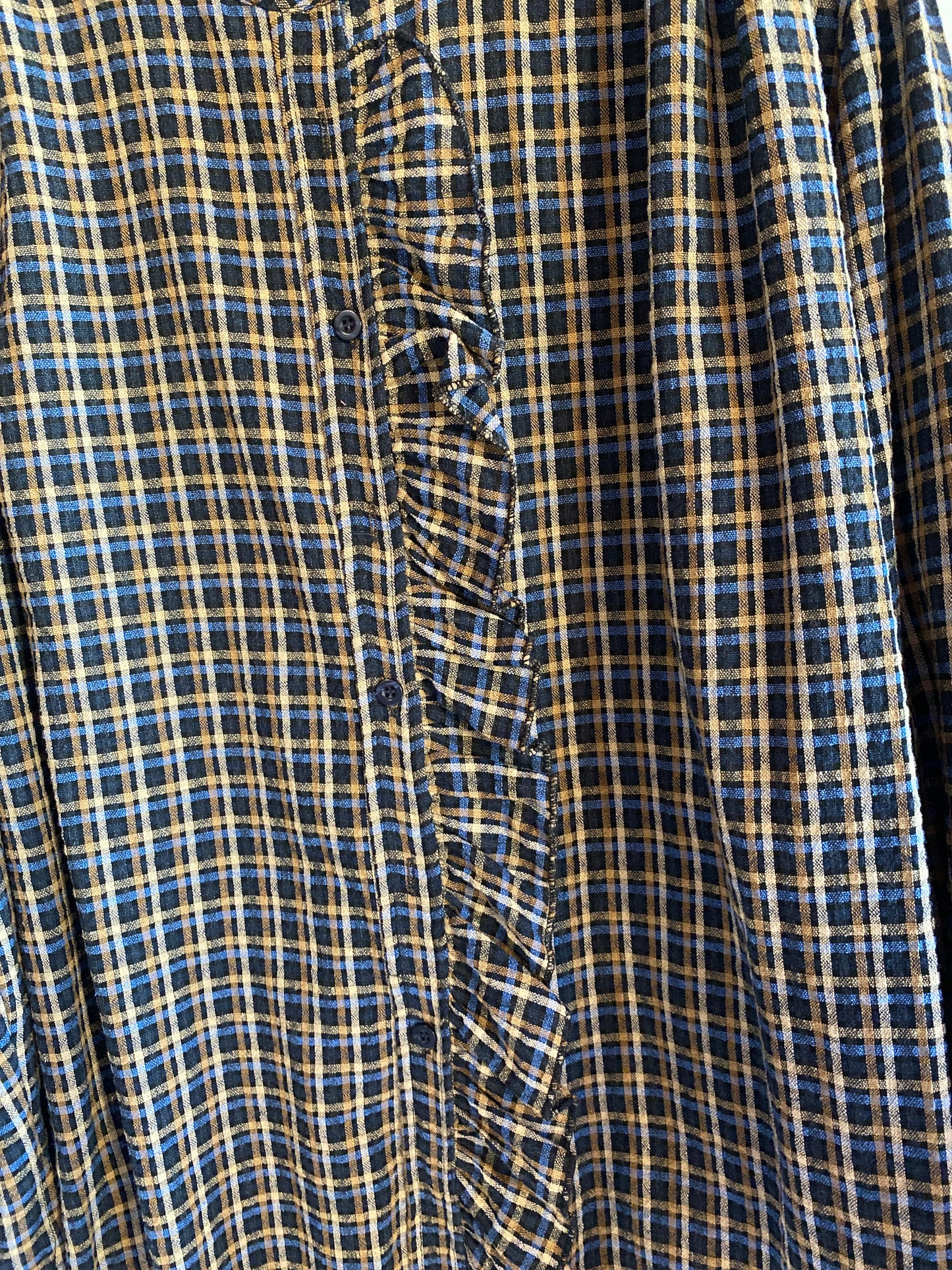 Camicia Country check blu