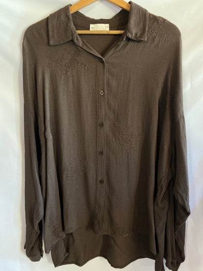 Camicia Flora chocolate