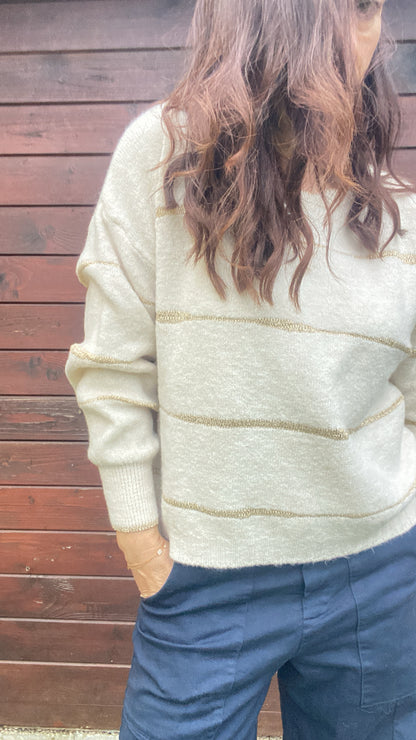 Maglione Anya latte e gold