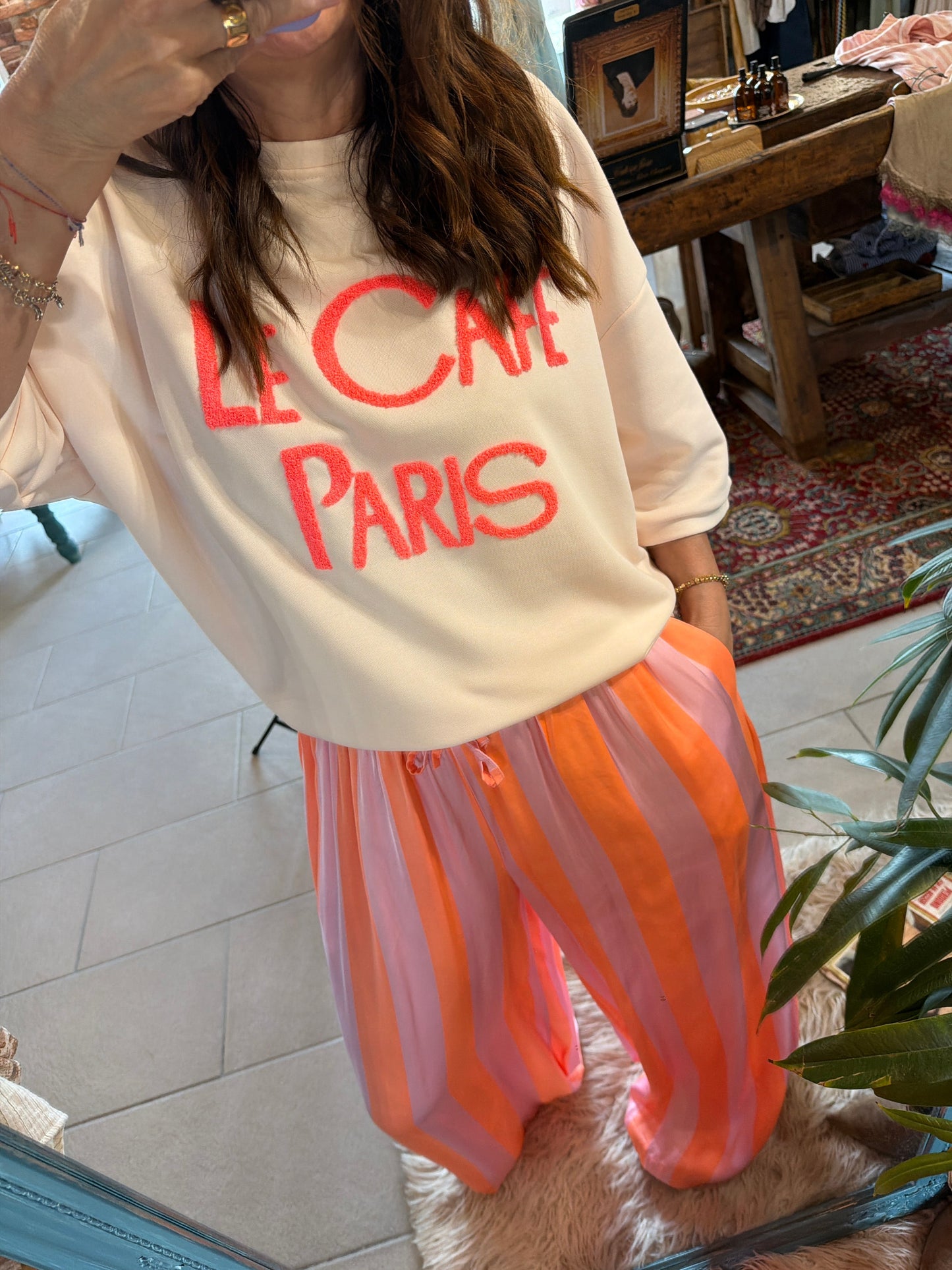 Pantalone Summer orange rose