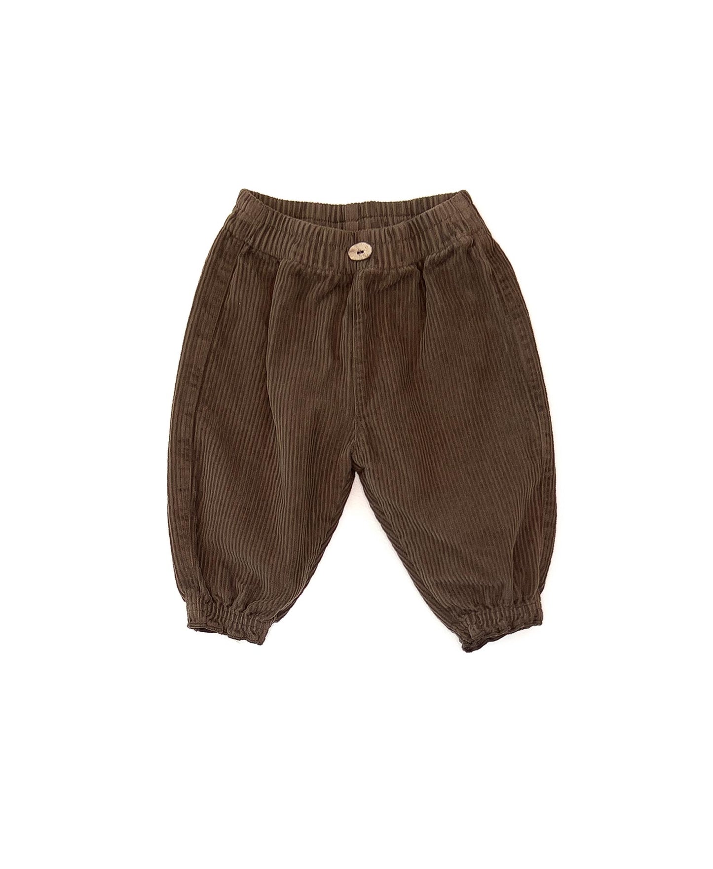 Pantaloni in velluto colore cioccolato