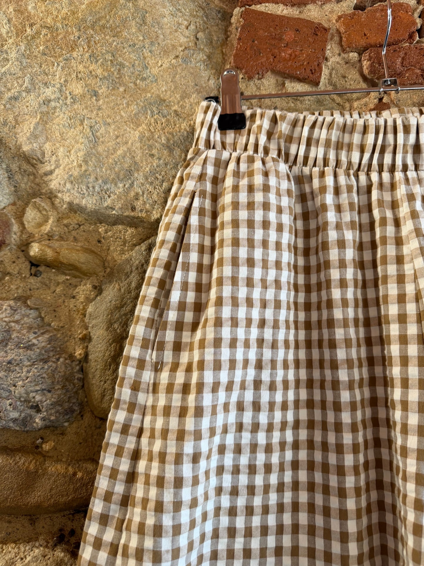 Pantalone Check Beige