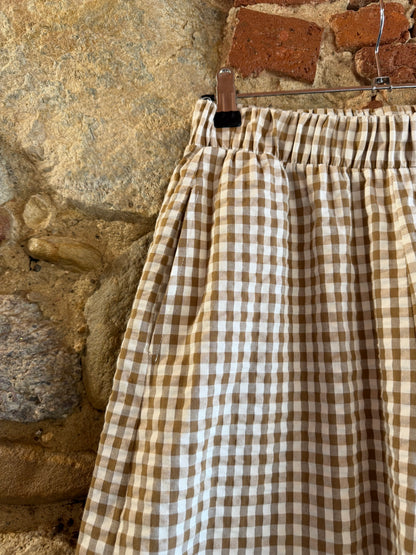 Pantalone Check Beige
