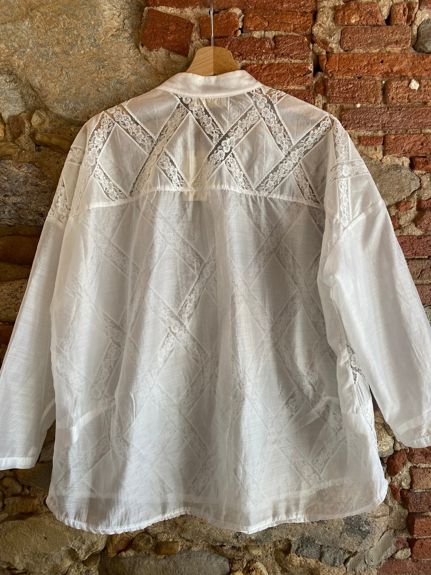 Camicia Macramè white