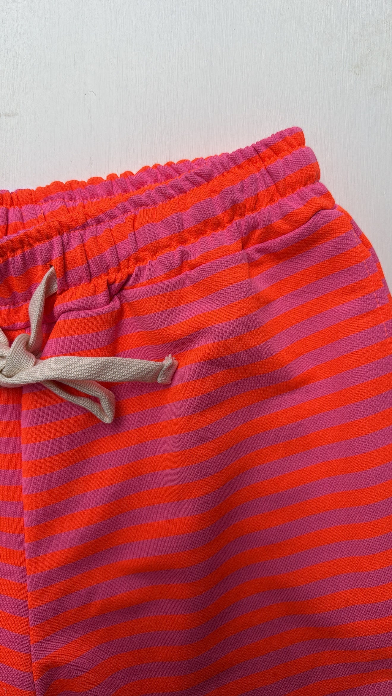 Shorts Strippy righe arancio fuxia
