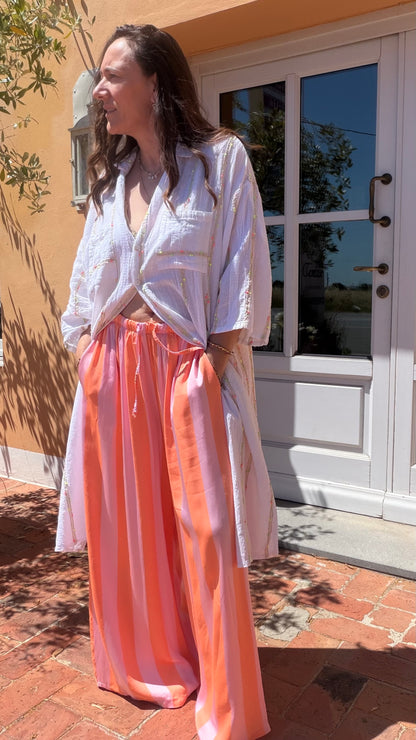 Pantalone Summer orange rose
