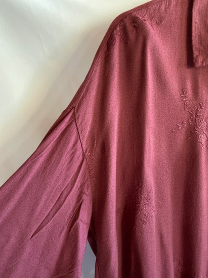 Camicia Flora burgundy