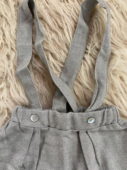 Gonna in flanella colore grigio perla