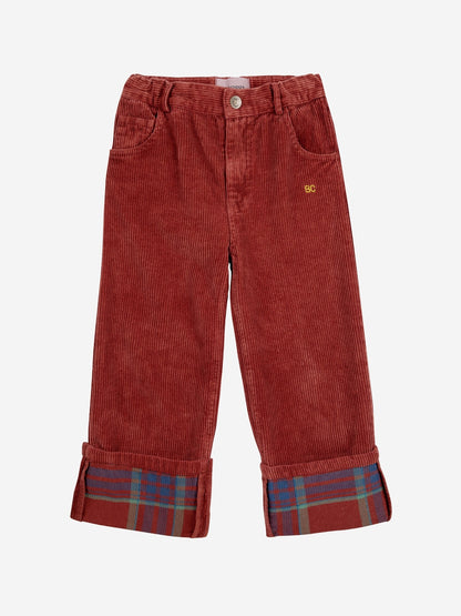 Pantaloni dritti in velluto a coste