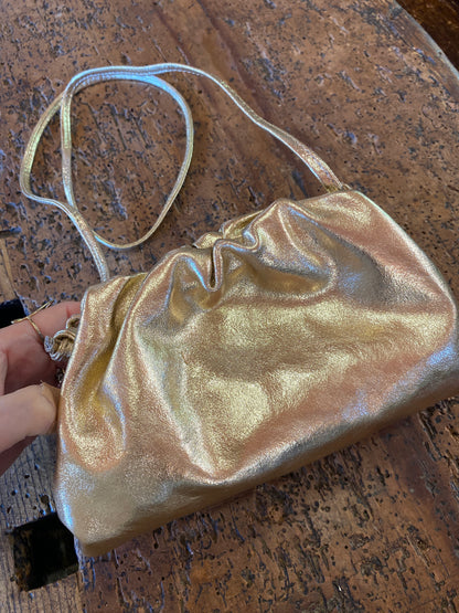 Borsa Domina in pelle oro