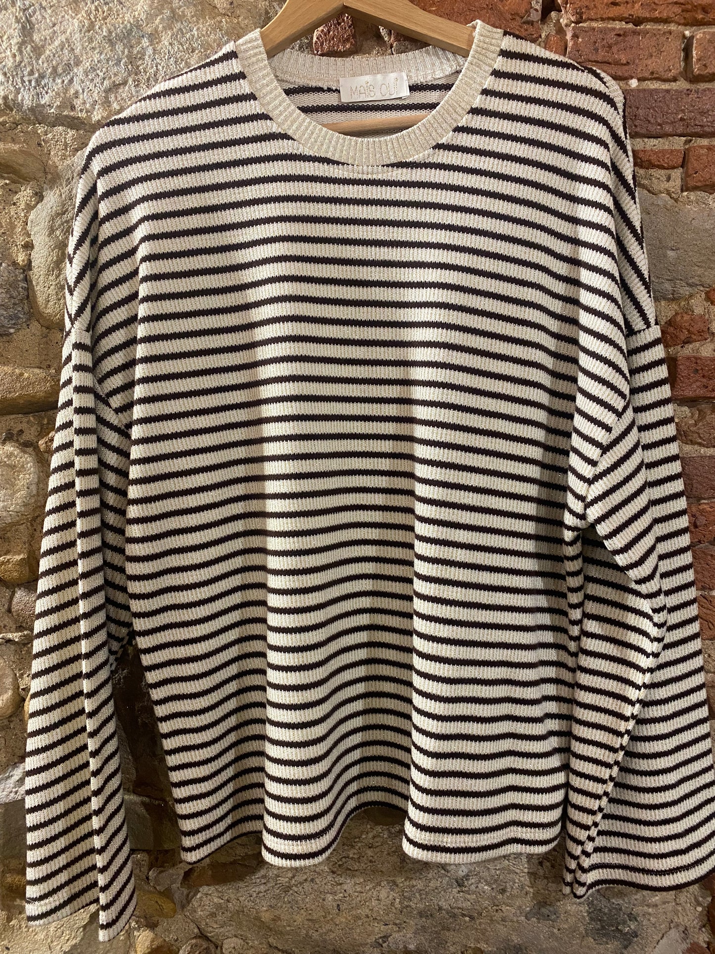 Maglia Charlotte riga cioccolato