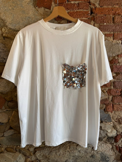T-shirt Sparkle silver