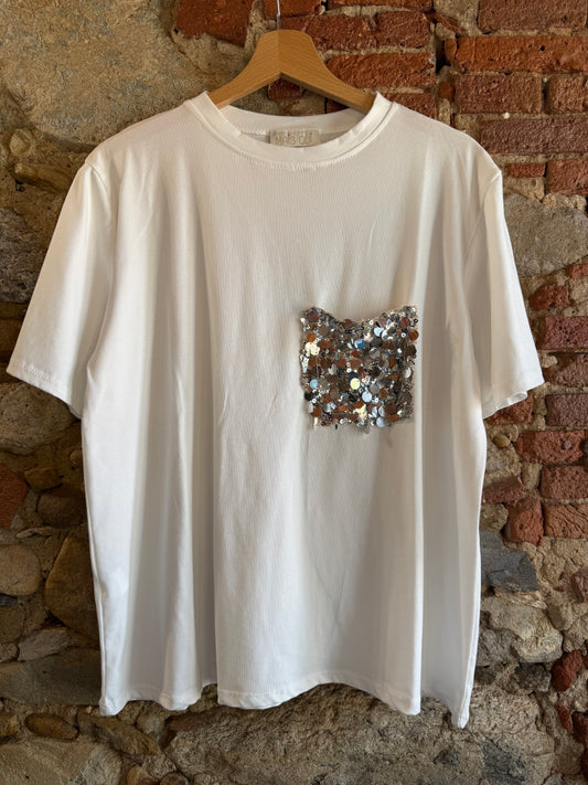 T-shirt Sparkle silver