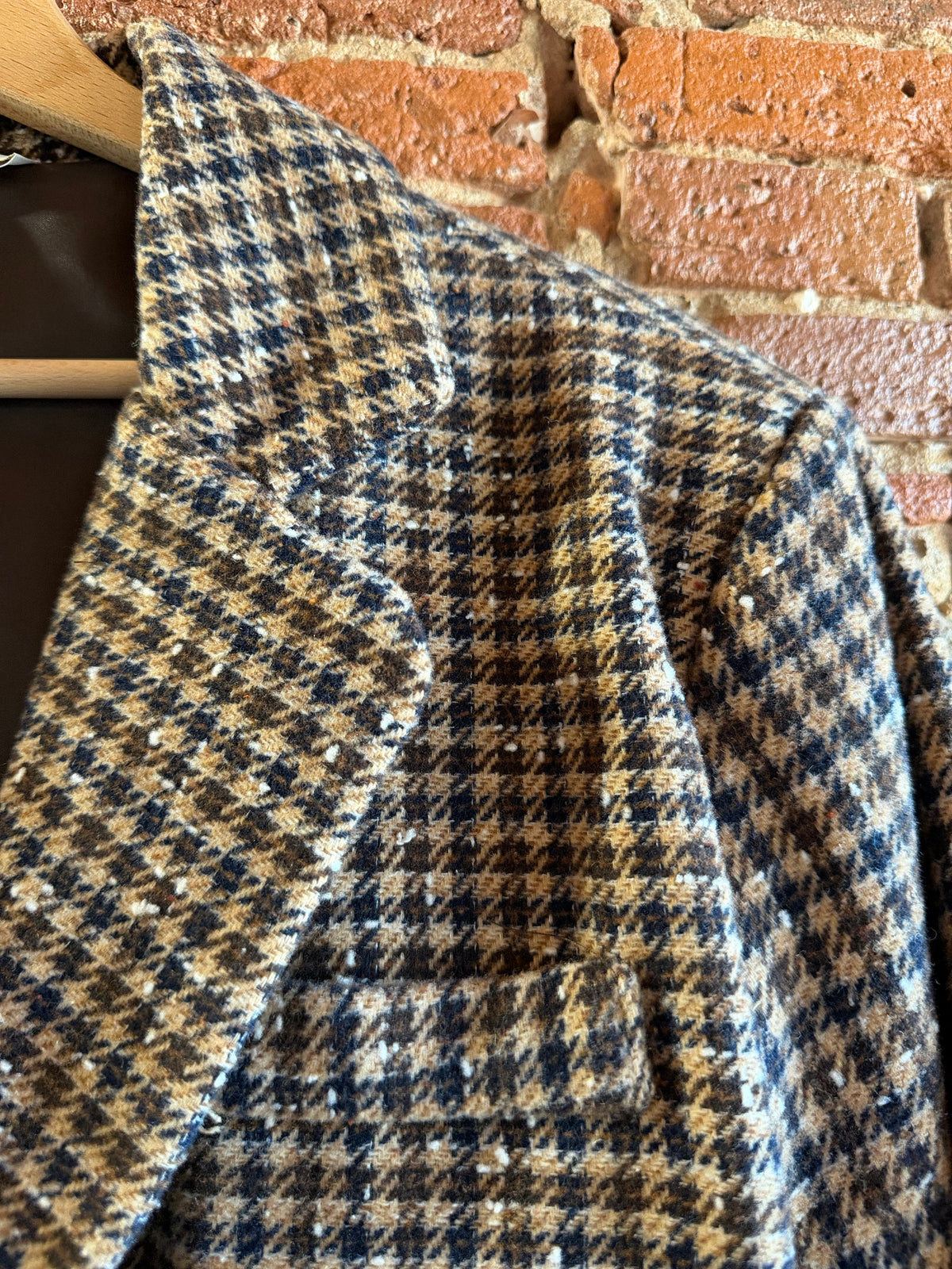 Giacca England pied de poule beige blu marrone