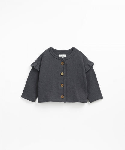 Cardigan caldo cotone piombo
