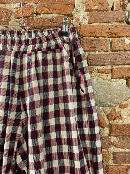 Pantalone Artù check bordeaux