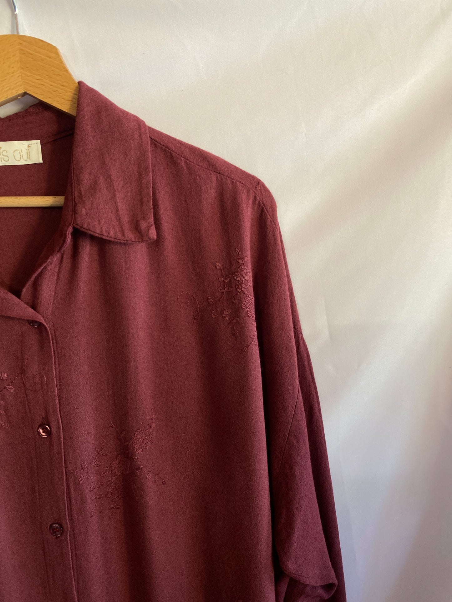 Camicia Flora burgundy