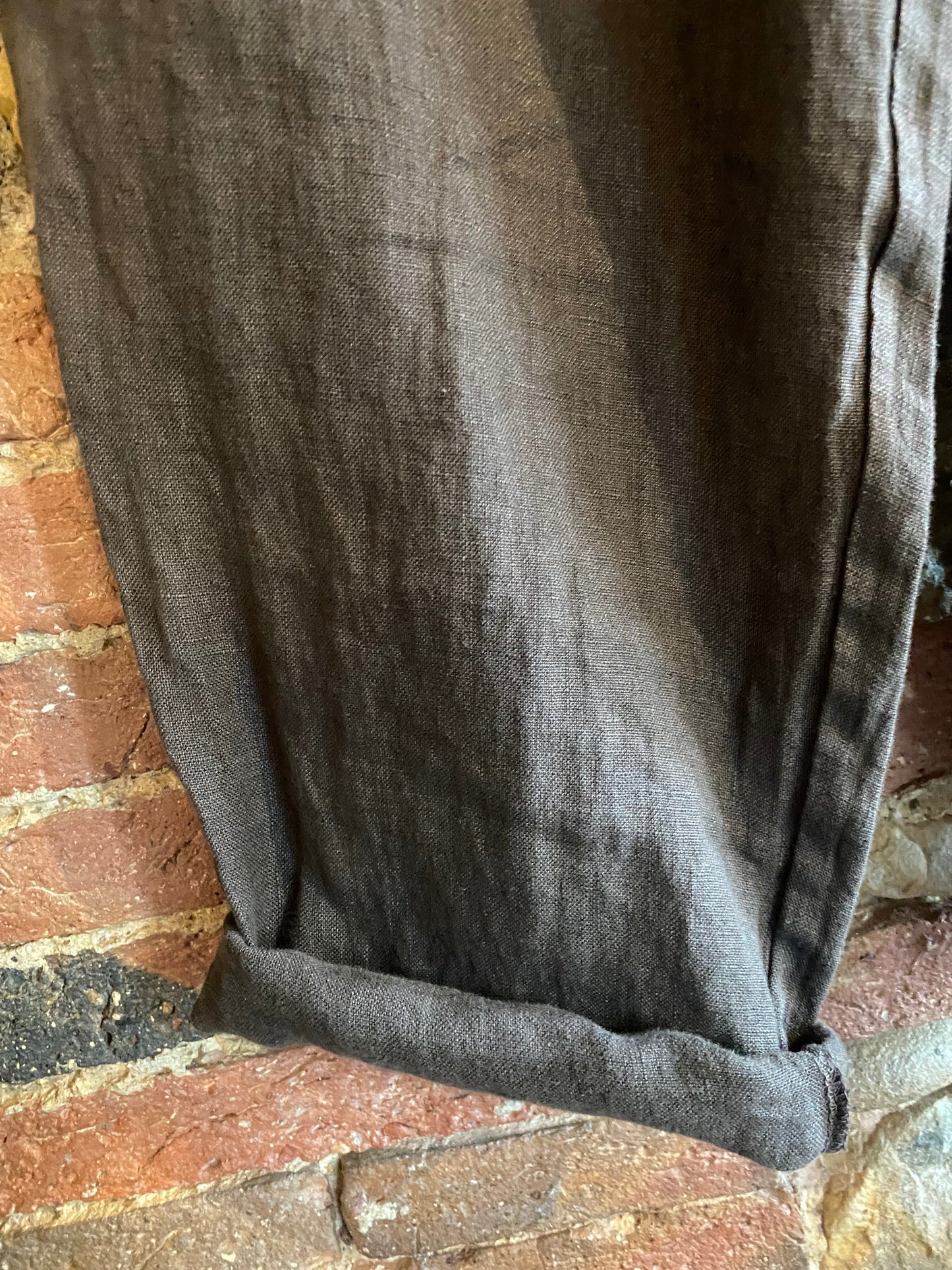 Pantalone Sweet in Lino colore cioccolato