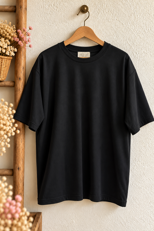 T-shirt Camelia nera