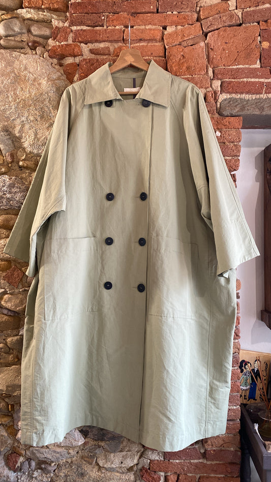 Trench Leopold salvia chiaro