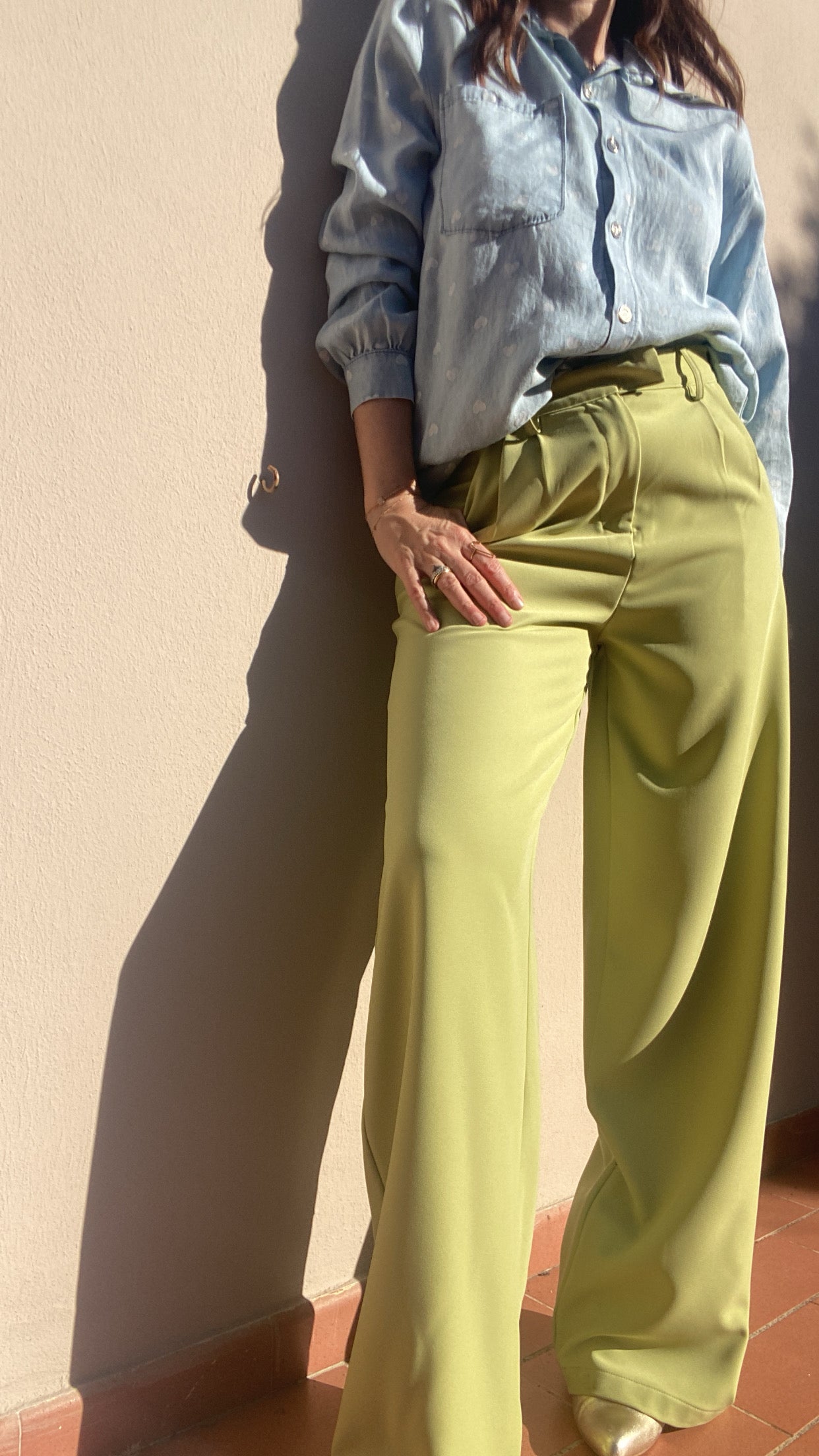 Pantalone Jolie verde pistacchio