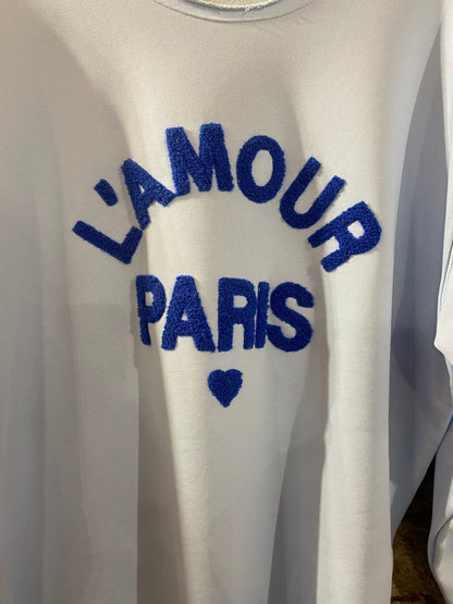 Felpa L’Amour Paris azzurro