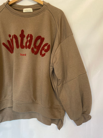 Felpa Vintage tortora